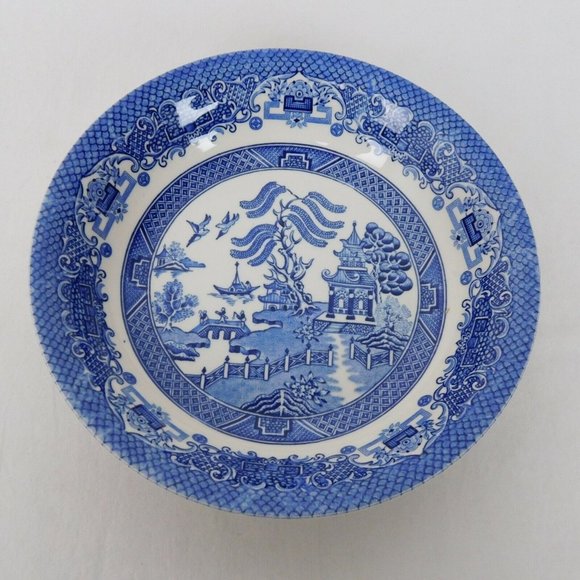 English Ironstone China EIT Blue Willow Cereal Soup Bowl Made in England Vintage - Picture 1 of 8